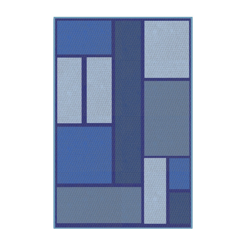 Tapis bleu foncé Power Loom, Rectangle 2 pi x 3 pi