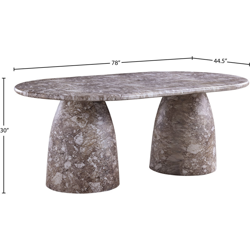 Table de salle à manger Cosenza, Brun, H 30 po x l 78 po x P 44,5 po