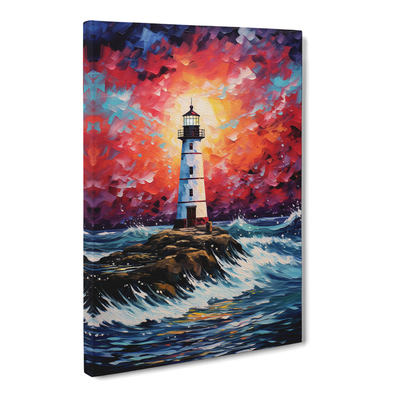 Lighthouse Expressionism No.2 - Wrapped Canvas Print, 76cm H x 50cm W x 3cm D