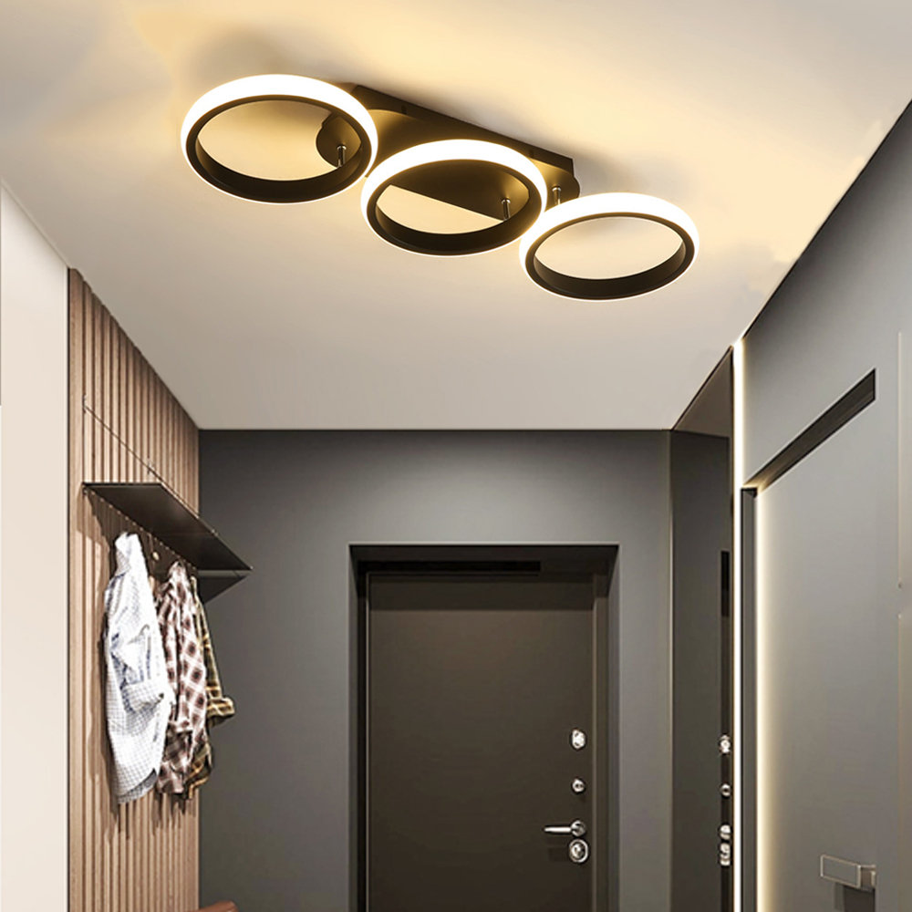 Orren Ellis Modern LED 3 Circle Flush Mount Ceiling Light Fixt LED