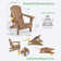 3 Pieces HDPE Folding Adirondack Seating Group With Table