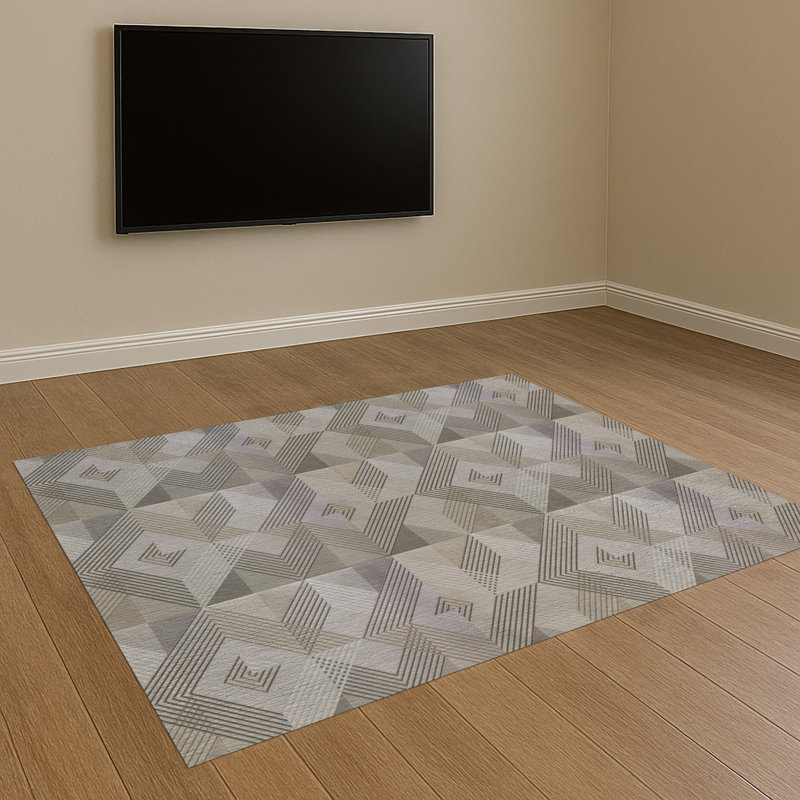 Geometric Area Rug, Rectangle 140 x 200 cm