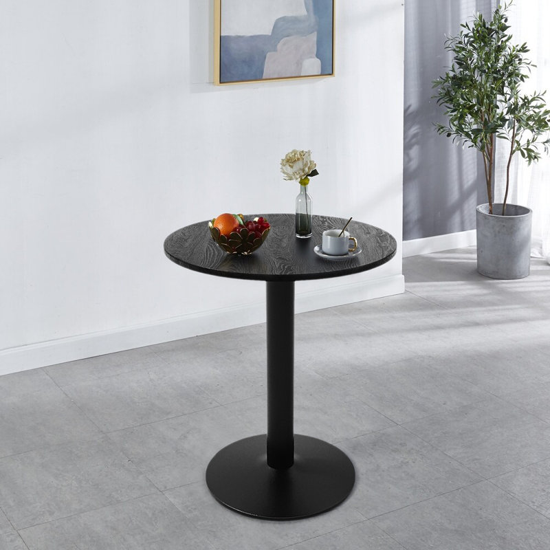 Stannards Round Metal Base Dining Table, Black