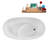 51" Streamline Soaking Freestanding Tub and Tray With Internal Drain-101686553