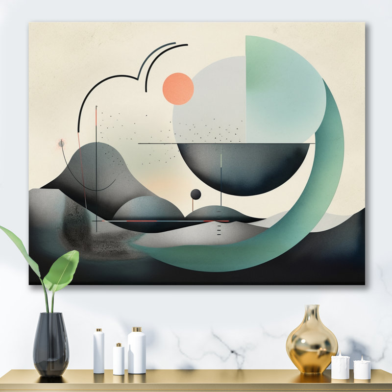 «Gray Harmonious Patterns II», reproduction d'art sur toile géométrique moderne, H 30 po x l 40 po x P 1,5 po, Toile tendue
