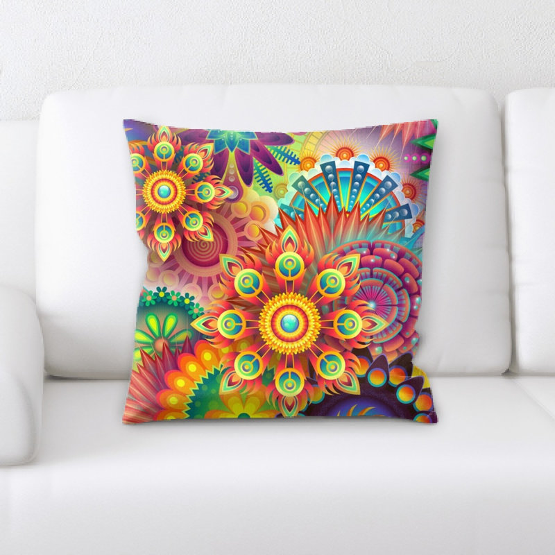 Coussin décoratif en fond abstrait coloré