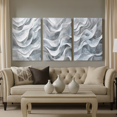 Série ABSTRACT CDLV - Toile tendue sur mesure - 3 pièces