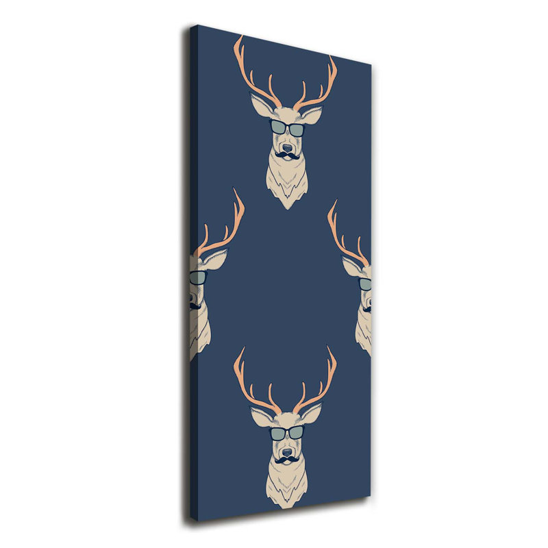 Hipster Deer - Wrapped Canvas Print