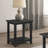 Castleton Distressed Java Wood End Table With Shelf