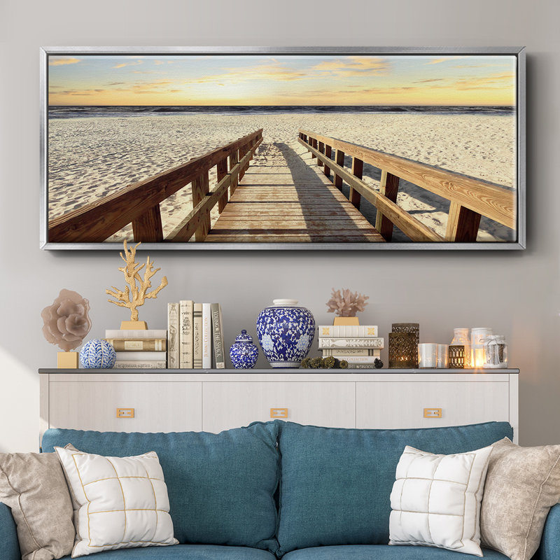 À la plage, Argent, H 8 po x l 20 po x P 1,5 po