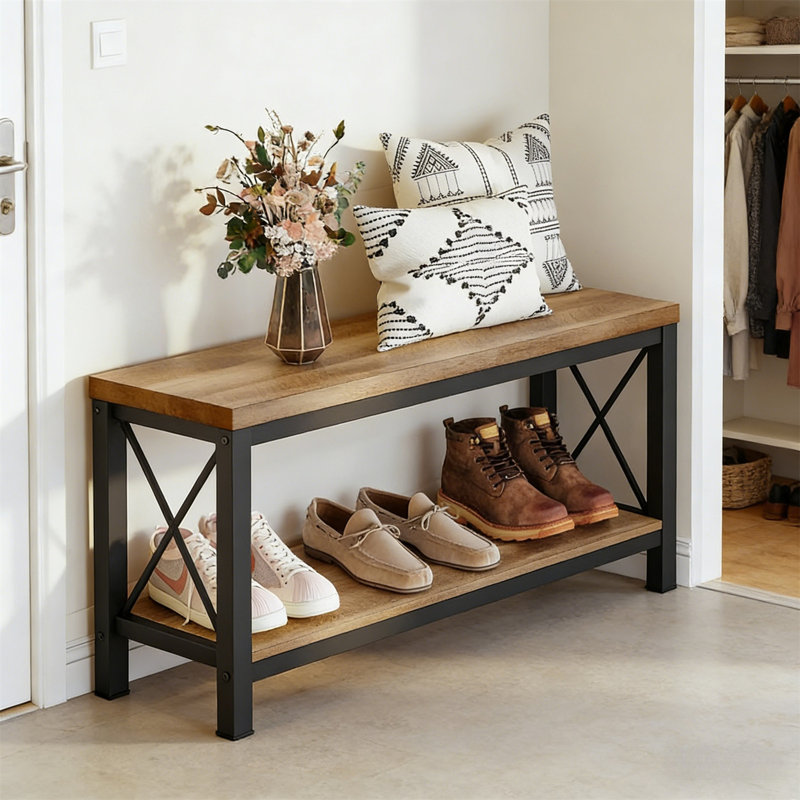 Range-chaussures en bois de qualité supérieure pour la maison, Chêne