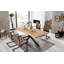 Isaac Oak Solid Wood Top Metal Base Dining Table-37020464-37020468