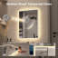 Anti-Fog Rectangular LED Bathroom Mirror, Frameless Gold Spray Edge, Touch Control Mirror-1286566921
