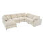Canapé modulaire 7 places avec repose-pieds mobile