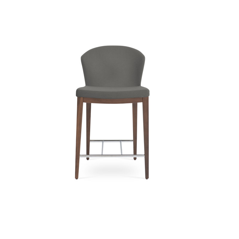 Tabouret de bar et de comptoir Capri, Tabouret de comptoir (siège d'une hauteur de 24 p, Gris d’époque