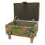 Cotton Upholstered Storage Bench