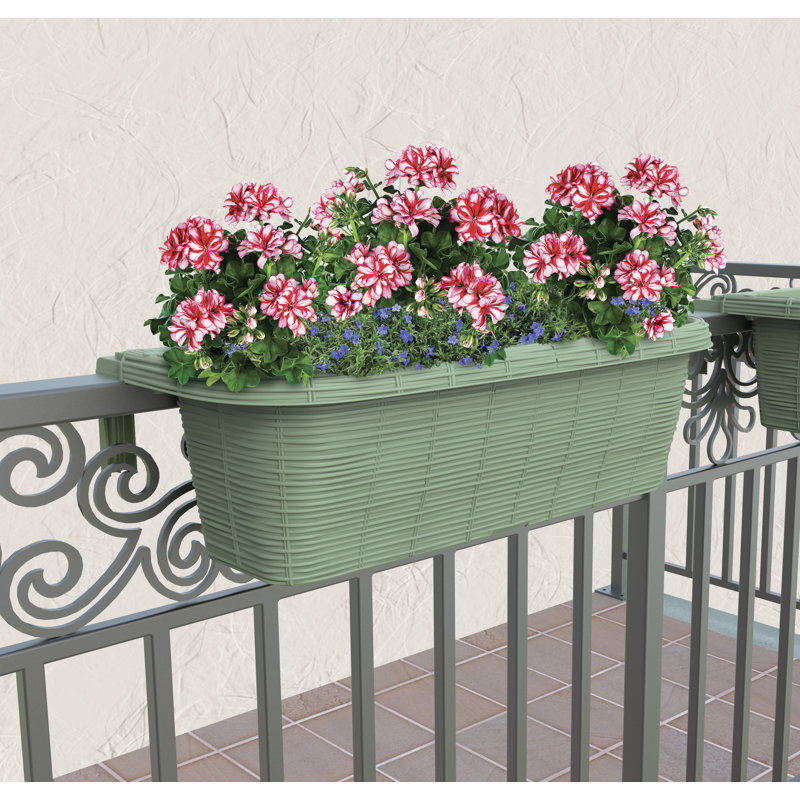 Railing Planter, Green