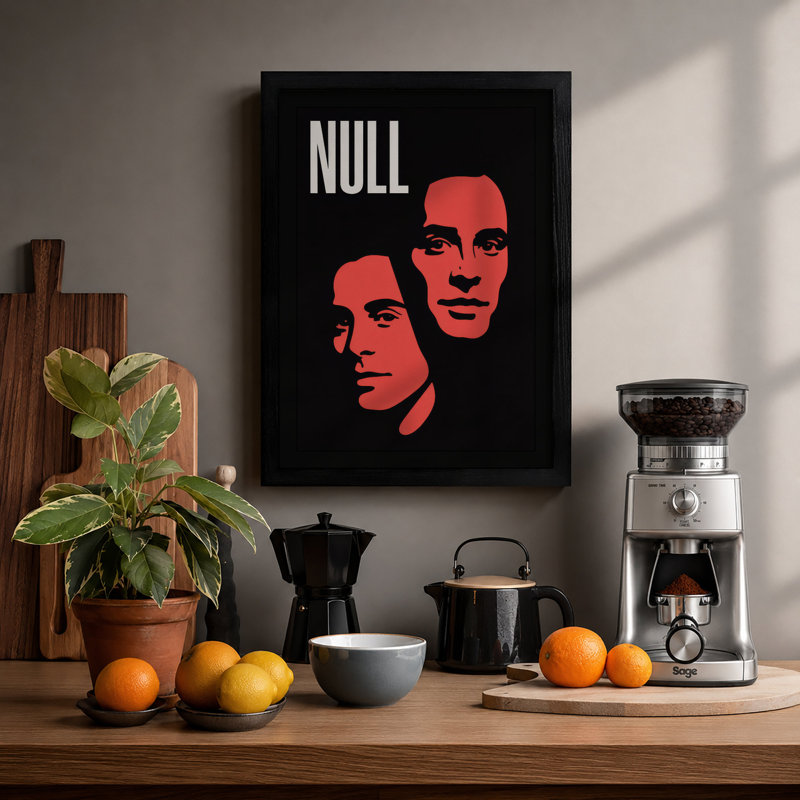 Null Modern - Framed Print, A1 - 84.1 x 59.4 cm, Black