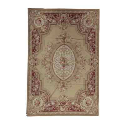 Petitepoint Hand Woven Wool Oriental Area Rug
