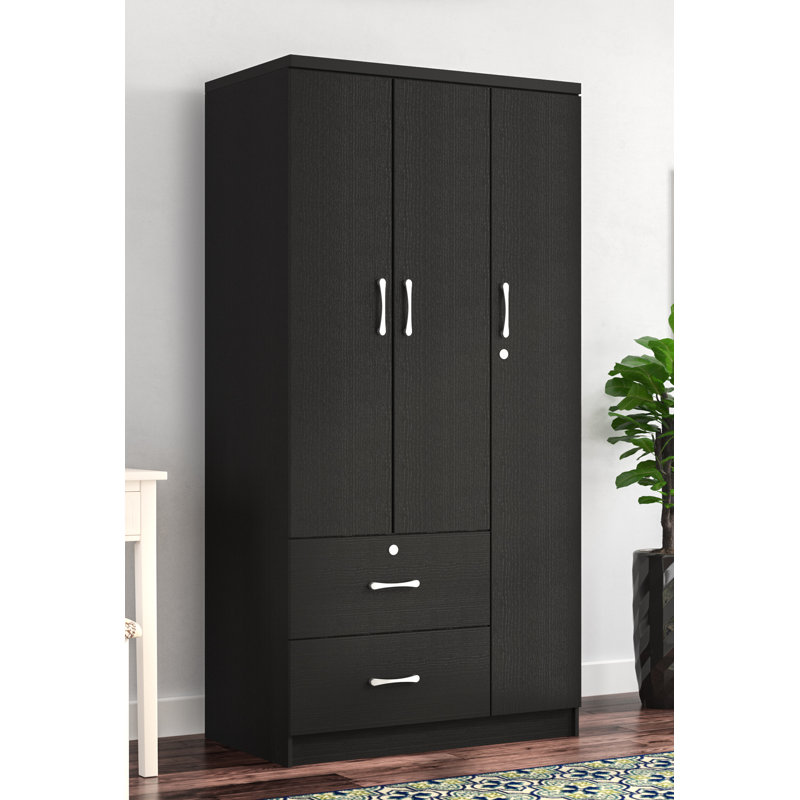 Armoire 3 portes Blankenship, Noir
