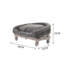 Grey Hand-Woven Rattan Medium Dog Bed