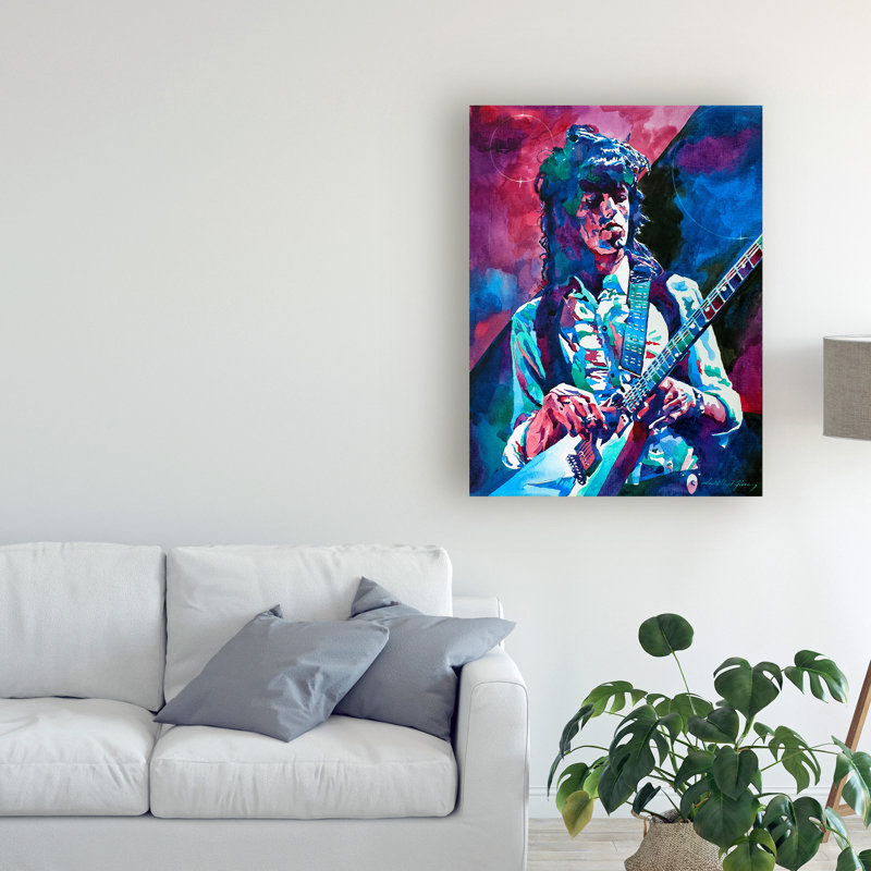 «Keith Richards A Rolling Stone» par David Lloyd Glover, reproduction d'art sur toile