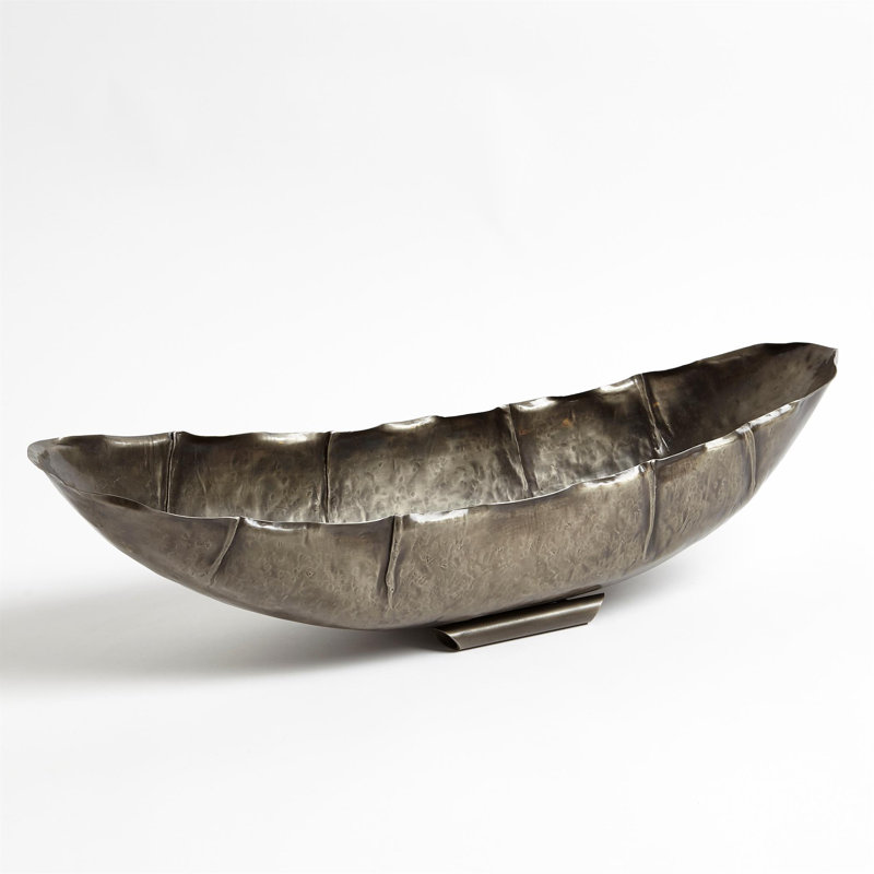 Larkin Bowl-Antique Nickel, 7" H x 8" W x 26.62" D
