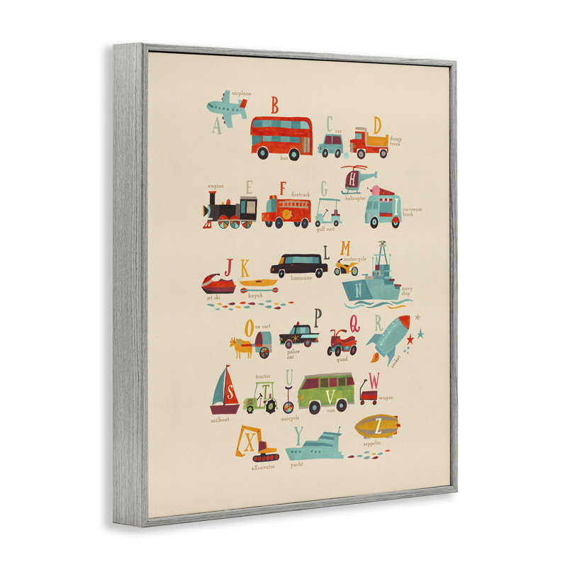 «Transport AZ Alphabet», estampe numérique par Irene Chan, Estampe numérique Farmhouse, H 30 po x l 24 po