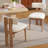 Mid Century Modern Dining Chairs, Wooden Dining Chairs Set Of 4, Upholstered Dining Room Chairs With Rubberwood Legs & Padded Seats-Beige-1686033243-1686033245