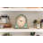 Decorative Metal Mantel Clock with Wooden Base Distressed-430784285