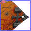 Tapisserie murale orange avec musique grunge-129134024