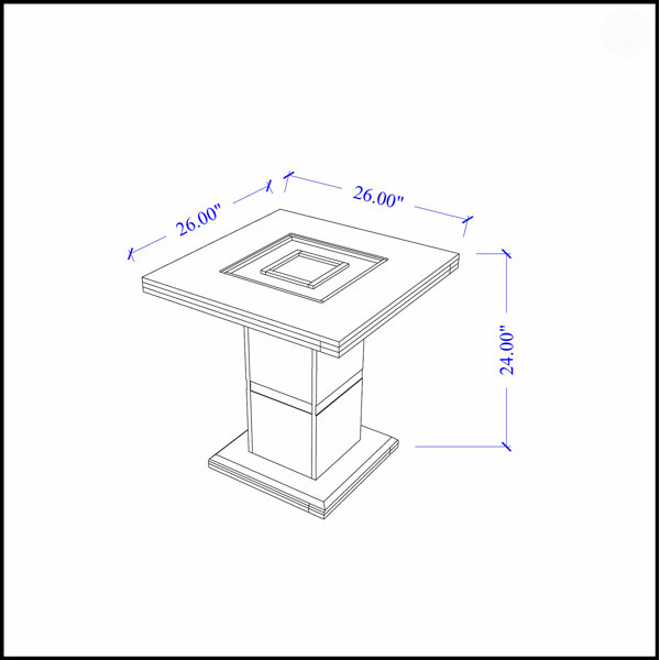Mercer41 Ariya White End Table With High Gloss Finish And Glitter ...