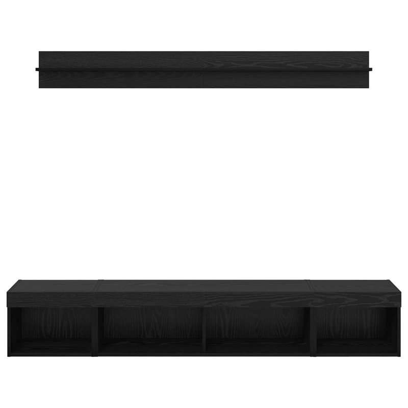 Unfinished Entertainment Centre for TVs up to 77", Black Oak