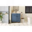 Meuble-lavabo de 30 po avec lavabo en céramique, petite armoire de salle de bain, armoire moderne avec 2 tiroirs et tablette réglable-287166967