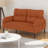 47" Corduroy Loveseat, 500 lb Cap, Double Side Pockets, Solid Wood Frame,  Small-Space 2-Seat Sofa-883430303