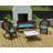 Outdoor Wicker Cushion Set for Bench and 2 Seats-1674174769