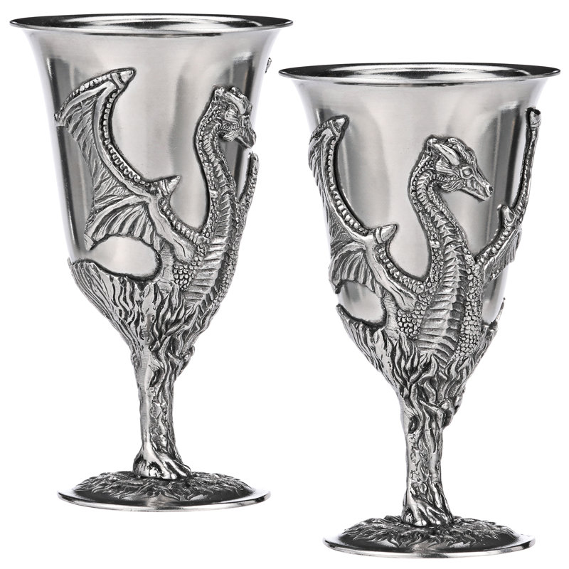Dragon 8 oz. Pewter Goblet with Gift Box