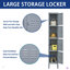 4 casiers en métal avec serrure, armoire de rangement pour garage à domicile