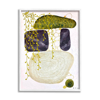 «Botanical Mossy Rock Shapes», art de la giclée encadrée par Jocelyn Benford
