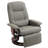 Comfortable Swivel Recliner With Padded Armrest And Extendable Footrest