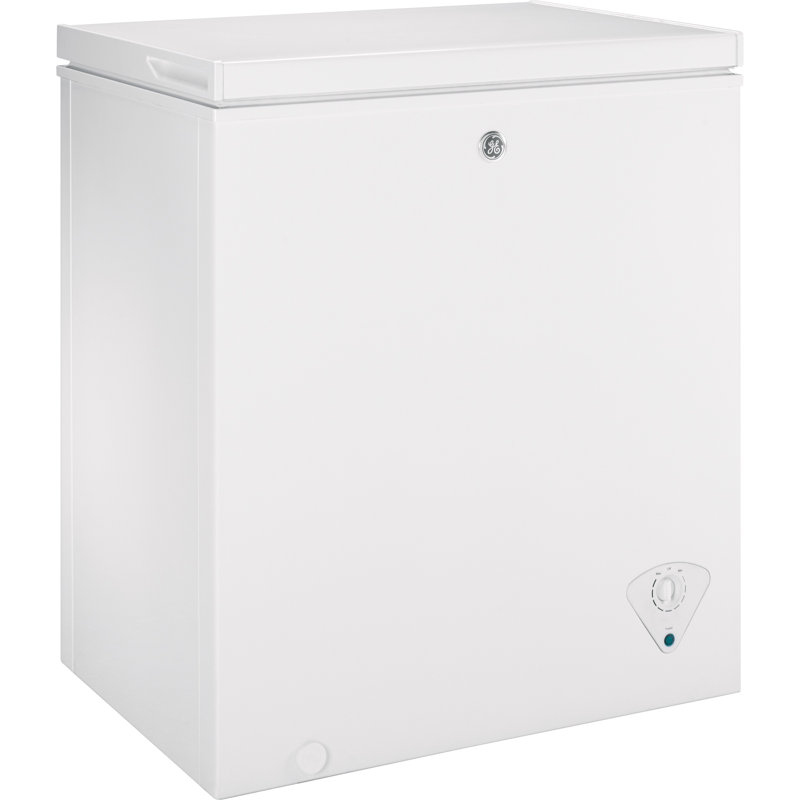 Compact White Stainless Steel Manual Defrost Chest Freezer