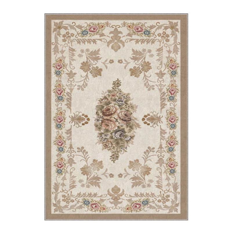 High-Quality Woven Carpet, 3.3 x 5.9 Feet | 100% Polyester, 740 g/m² | Non-Slip Felt Dot Underside, 0.2 in Pile Height | Machine Washable, Easy to Clean, Ideal for Living Rooms & Bedrooms, Stylish Digital Print