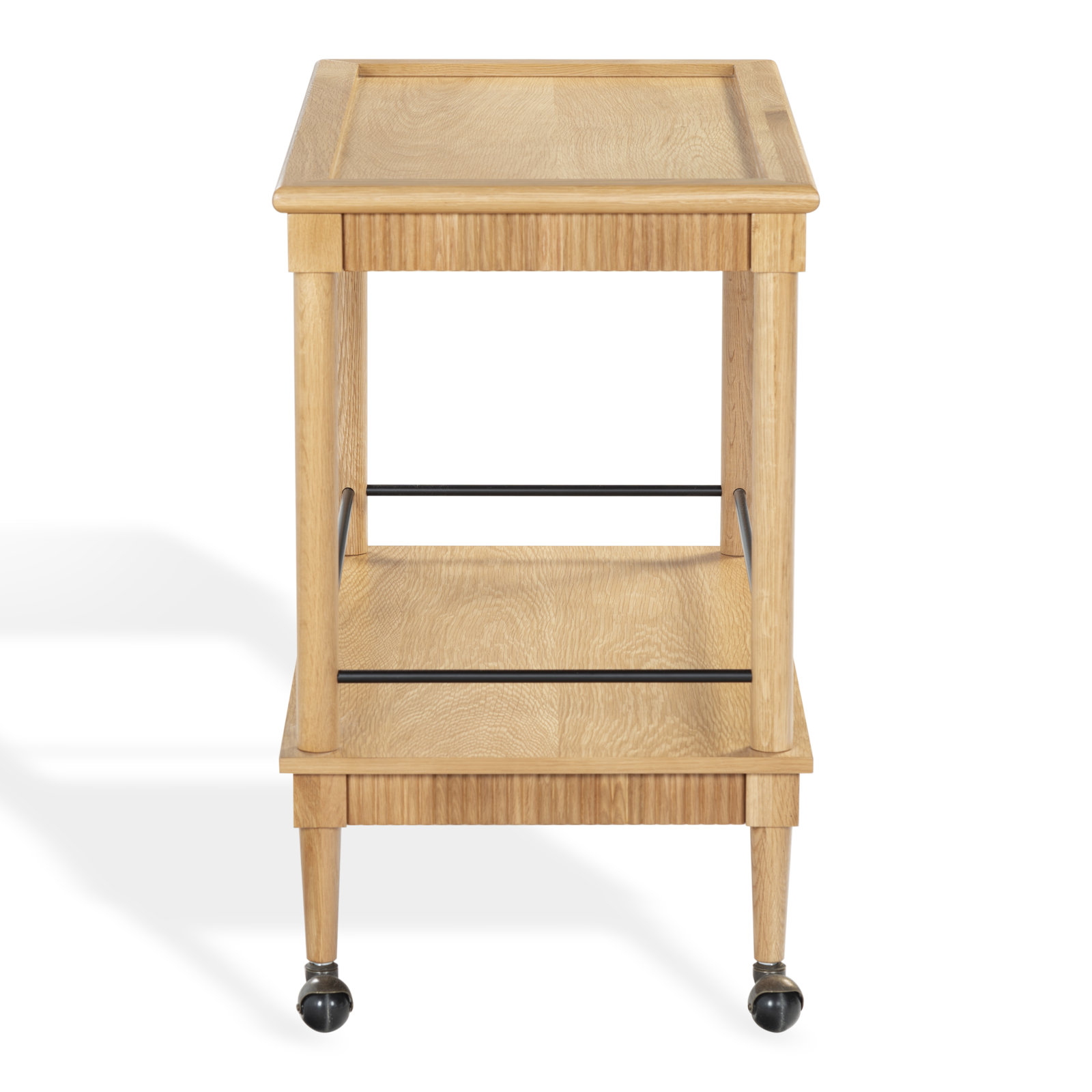 Oak Bar Cart, Natural