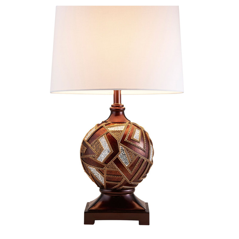 29.75" Tall Polyresin Table Lamp, Polymosaic Design