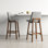 Tabouret de bar de cuisine en bois massif à dossier bas 28 po Arseniy
