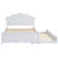 Lit plateforme en bois avec tête de lit et lit gigogne-2047873968