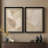 Neutral Leaf Pattern Soft Contemporary - Set of 2 Premium Framed Wall Art Print on Paper 26"x36"-305233798