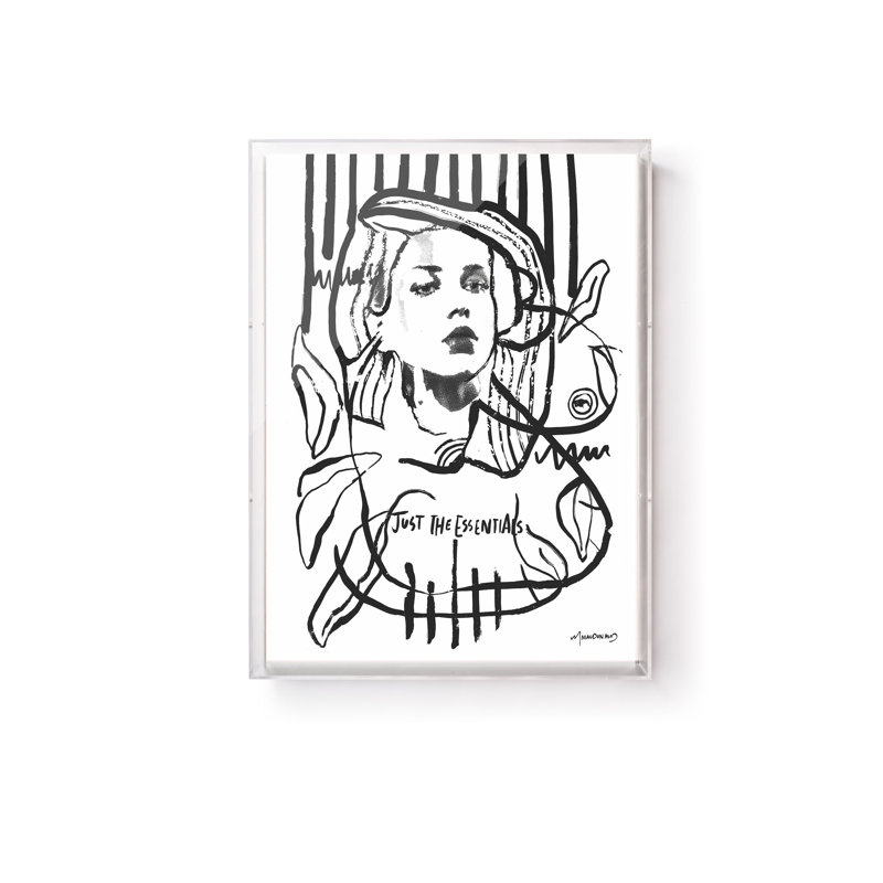 Just the Essentials (blanc) par Maggie Macdonald, Boîte-cadre, H 16 po x l 20 po