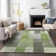 Premium Machine Washable Prisco Green Rug