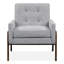 Fauteuil en polyester capitonné l 29 po Damion-868518286